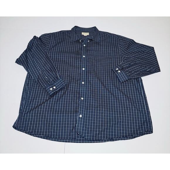 Duluth Other - Duluth Trading Company Button Down Shirt Long Sleeve Gingham Check Blue 3XL